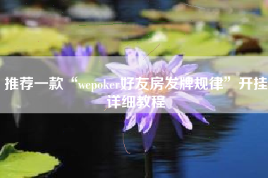 推荐一款“wepoker好友房发牌规律”开挂详细教程