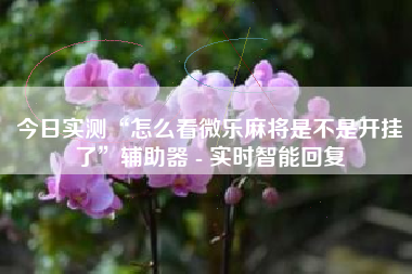 今日实测“怎么看微乐麻将是不是开挂了”辅助器 - 实时智能回复