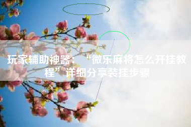 玩家辅助神器：“微乐麻将怎么开挂教程	”详细分享装挂步骤