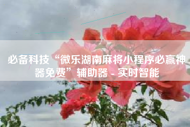 必备科技“微乐湖南麻将小程序必赢神器免费	”辅助器 - 实时智能