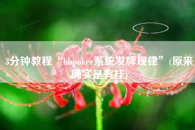 3分钟教程“hhpoker系统发牌规律”(原来确实是有挂)