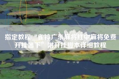 指定教程“雀神广东麻将红中麻将免费开挂器下”附开挂脚本详细教程