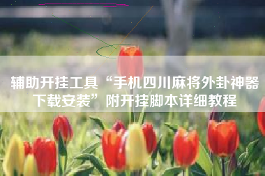 辅助开挂工具“手机四川麻将外卦神器下载安装”附开挂脚本详细教程