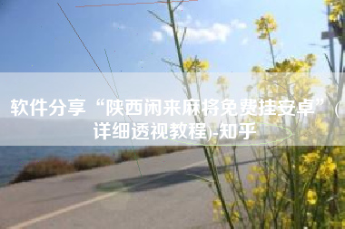 软件分享“陕西闲来麻将免费挂安卓”(详细透视教程)-知乎