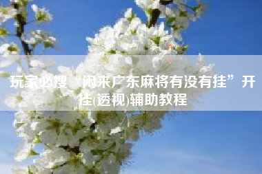 玩家必搜“闲来广东麻将有没有挂	”开挂(透视)辅助教程