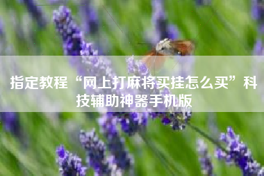 指定教程“网上打麻将买挂怎么买”科技辅助神器手机版