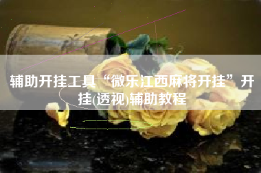 辅助开挂工具“微乐江西麻将开挂”开挂(透视)辅助教程