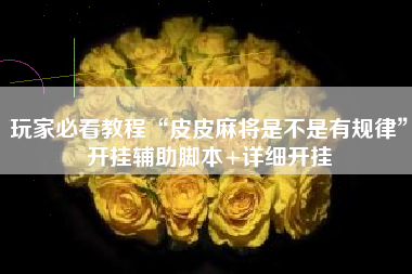 玩家必看教程“皮皮麻将是不是有规律”开挂辅助脚本+详细开挂