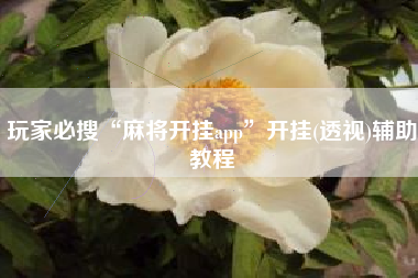 玩家必搜“麻将开挂app”开挂(透视)辅助教程