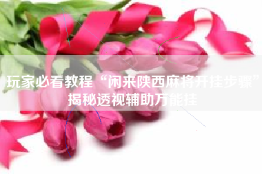 玩家必看教程“闲来陕西麻将开挂步骤	”揭秘透视辅助万能挂